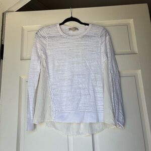 LOFT White Textured Women's Blouse. SMB
